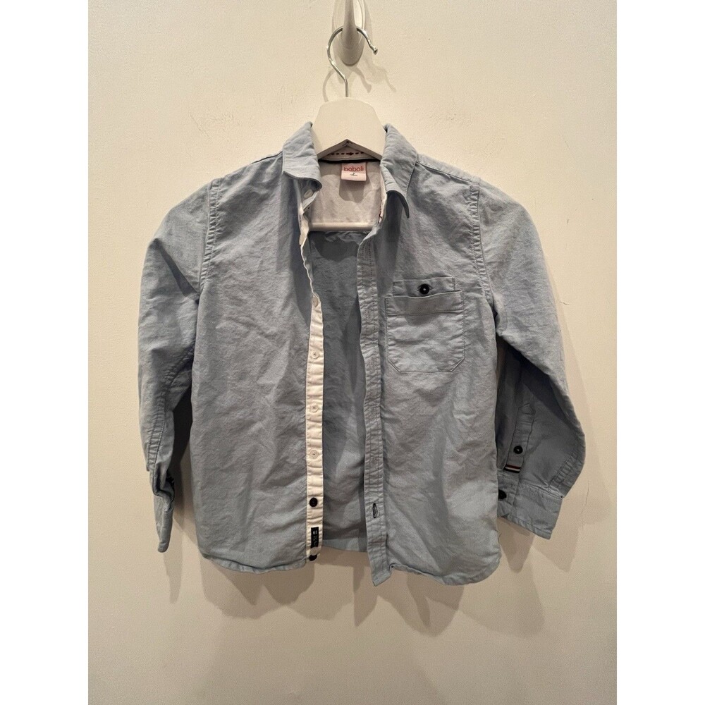 Boboli Kids Oxford Button Down Blue Shirt Sz 8